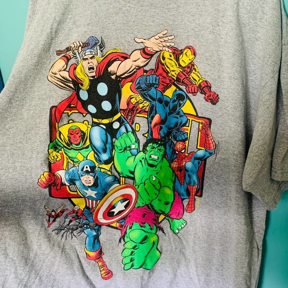 Marvel Heroes Characters Tee Thor Spider-Man The Hulk Size XXL - Picture 2 of 4